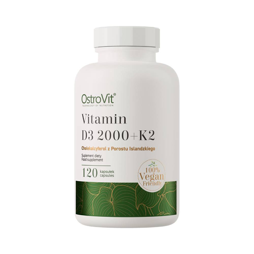 Vitamine | Vitamina D3 2000 UI + K2 120 capsule, Ostrovit, Supliment alimentar pentru sanatate 0