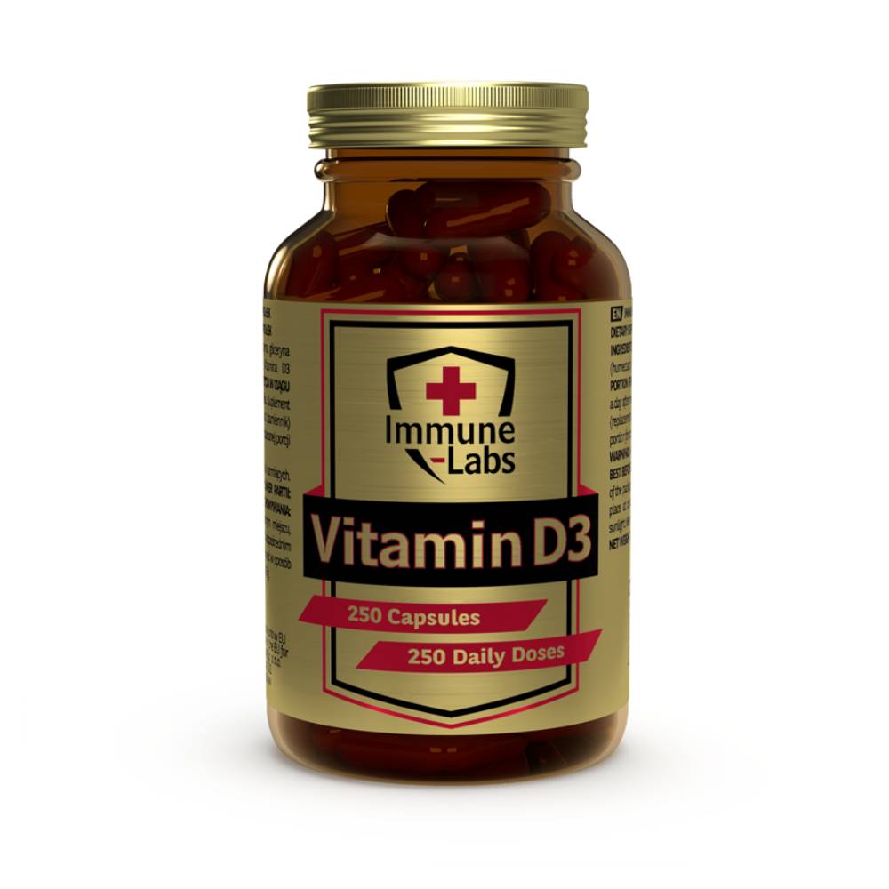 Vitamine | Vitamina D3, 250 capsule, Immune Labs, Supliment alimentar pentru imunitate 0