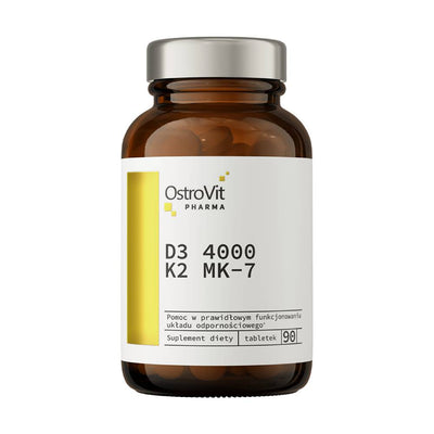 Vitamine | Vitamina D3 4000 UI + K2 MK-7, 90 tablete, Ostrovit Pharma, Complex vitamine 0