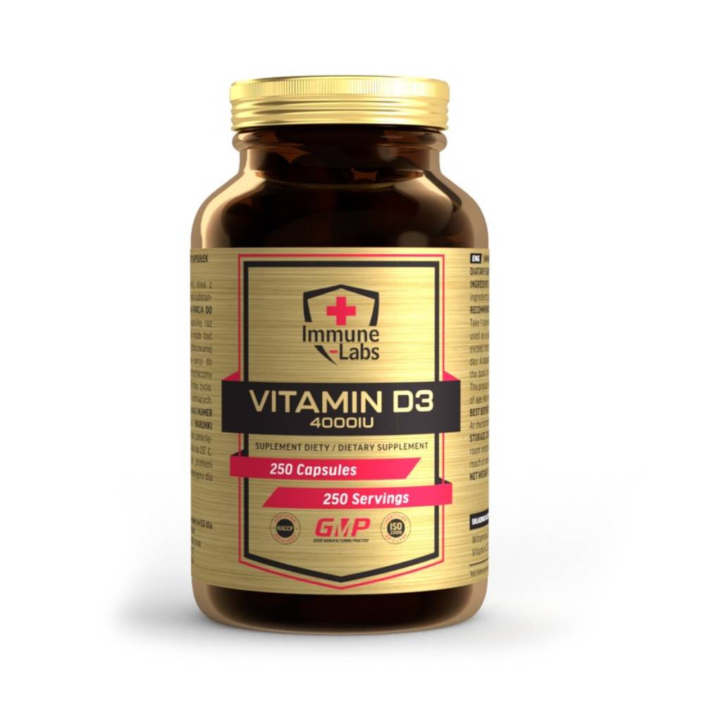 Black Friday - Reduceri Vitamina D3 4000UI, 250 capsule, Immune Labs, Supliment alimentar pentru imunitate Promotie 1