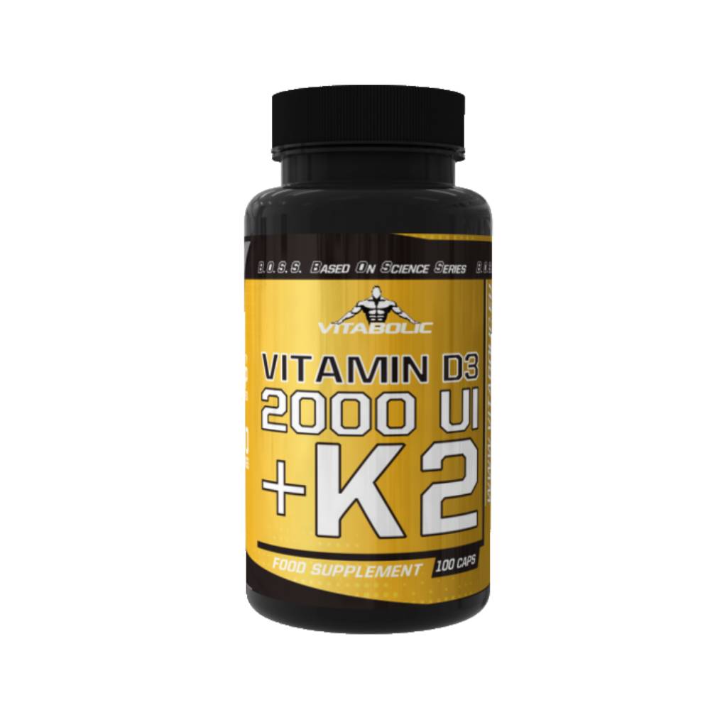 Vitamine si minerale Vitamina D3 + K2, 100 tablete, Vitabolic, Supliment alimentar pentru sanatate 1