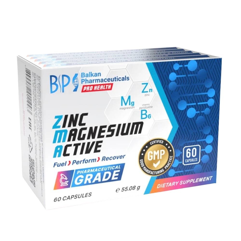 Black Friday - Reduceri Zinc Magneziu Active 60 capsule, Balkan Pharmaceuticals, Supliment alimentar pentru sanatate Promotie 1