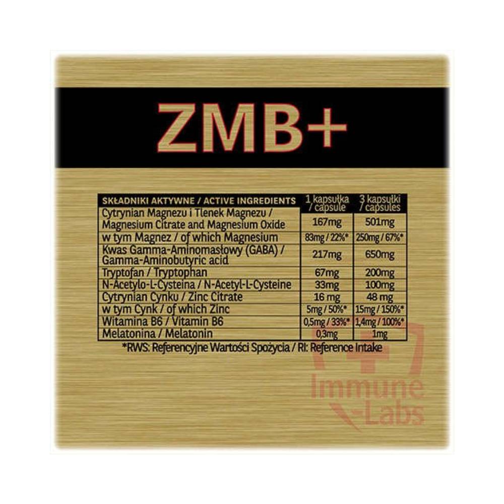 Stimulatoare testosteron | ZMB+, 120 capsule, Immune Labs, Zinc, Magneziu si Vitamina B6 1