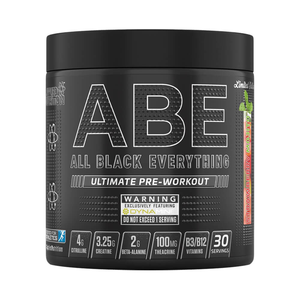 Black Friday - Reduceri ABE, pudra, 315g, Applied Nutrition, Supliment alimentar pre - workout cu cofeina Strawberry Mojito Promotie 2