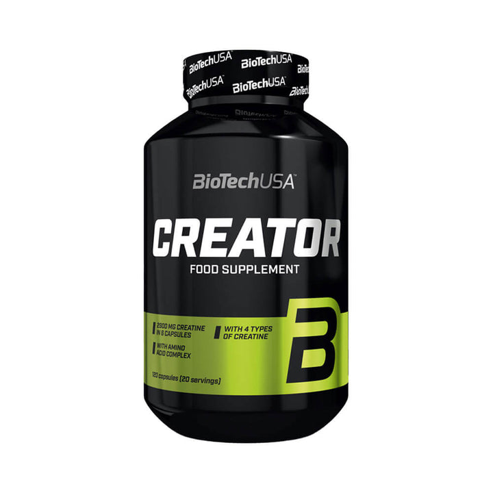 Creatina | Creator 120 capsule, Biotech USA, Supliment alimentar pe baza de creatina 0