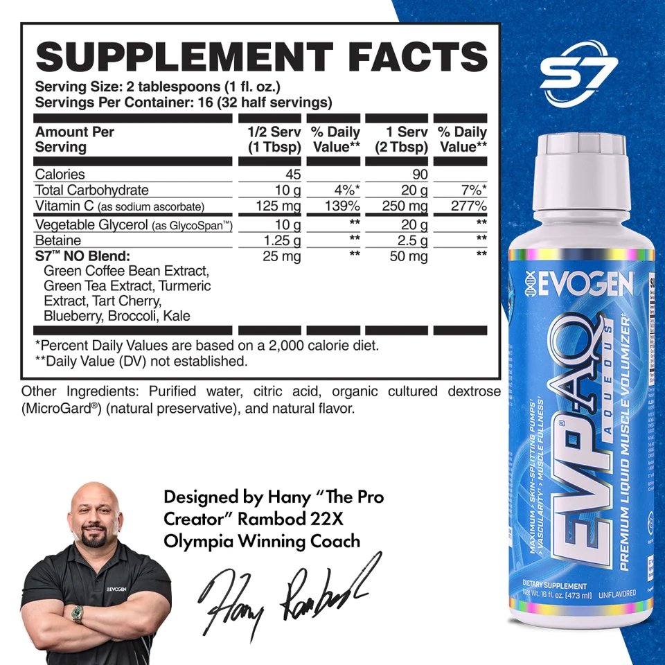 Suplimente antrenament | Evp AQ, lichid, 473ml, Evogen, Supliment alimentar pre-workout 4