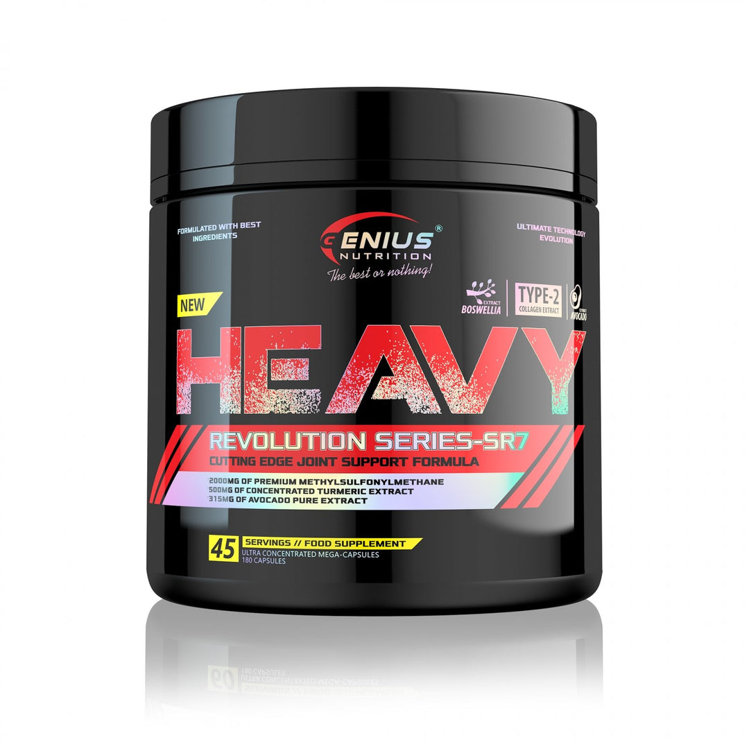 Suplimente pentru oase si articulatii | HEAVY, 180 capsule, Genius Nutrition, Supliment alimentar pentru articulatii 0