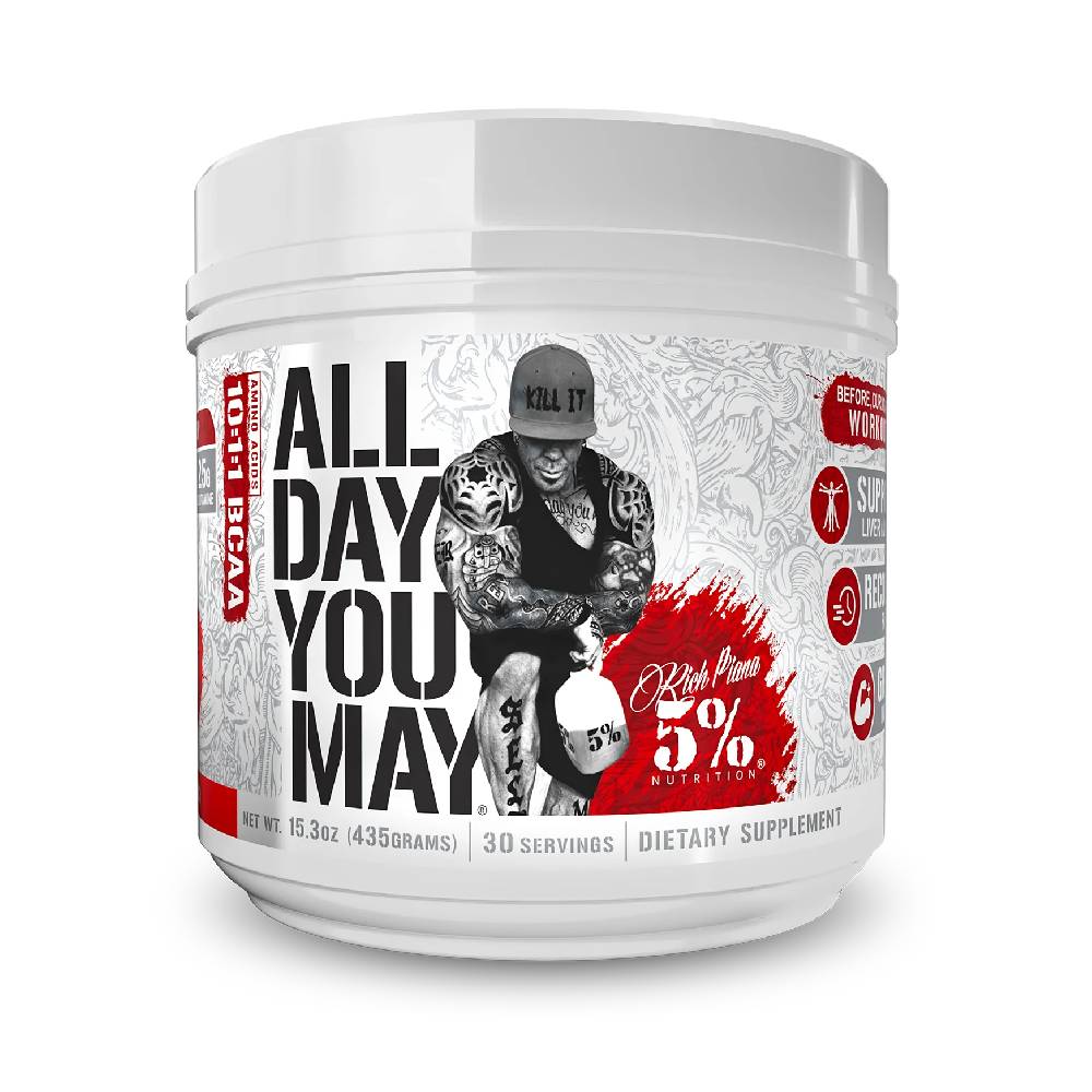 Black Friday - Reduceri All Day You May, pudra, 435g, 5% Rich Piana, Supliment alimentar aminoacizi Lemon Lime Promotie 1