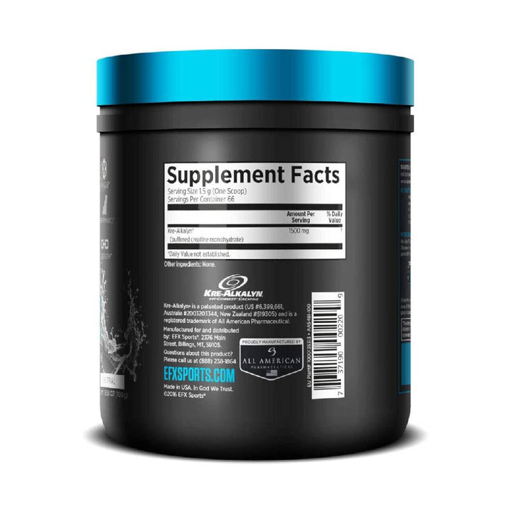 Creatina | Kre-Alkalyn, pudra, 100g, EFX Sports, Supliment crestere masa musculara 1