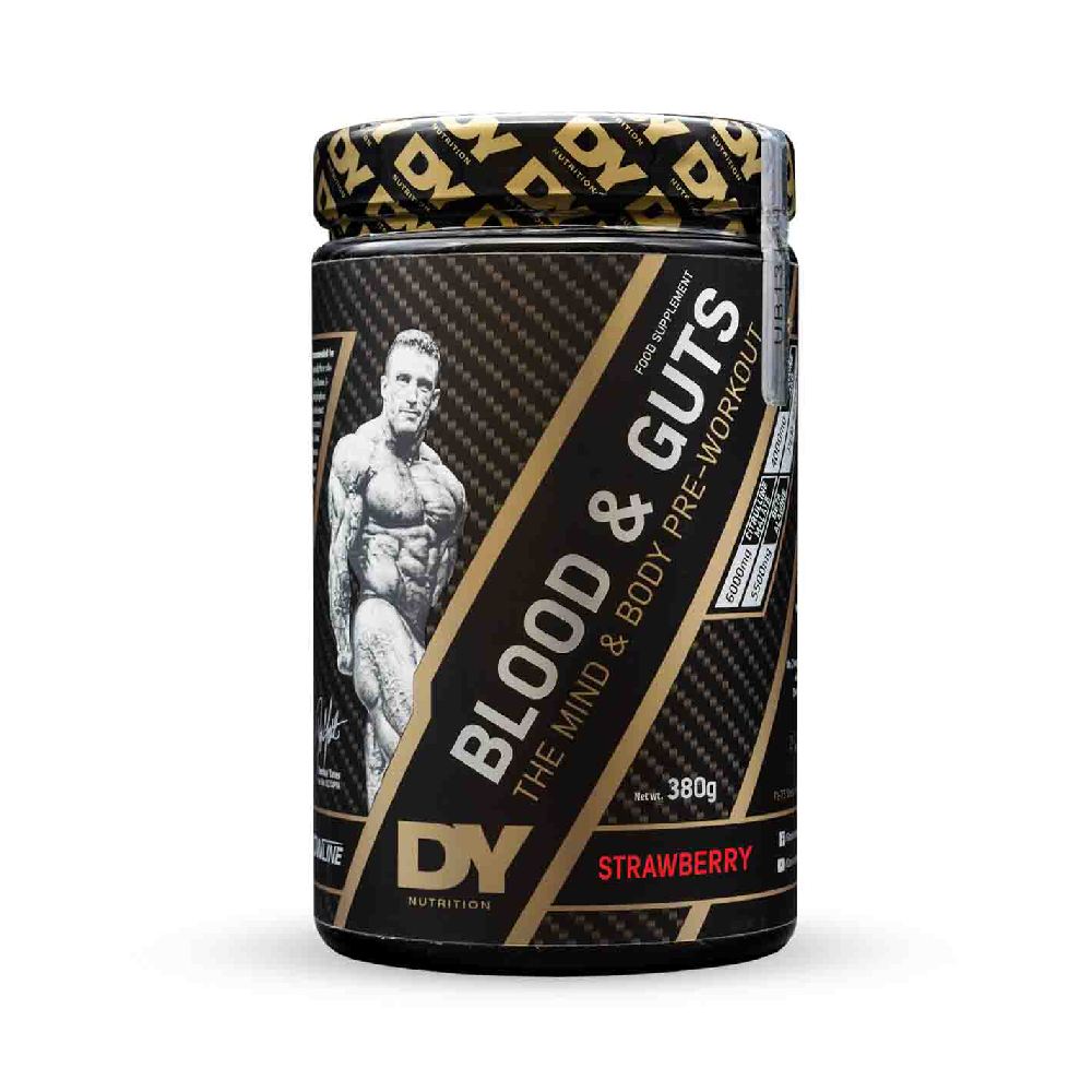 Suplimente antrenament | Blood & Guts, pudra, 380g, Dorian Yates, Supliment alimentar pre-workout cu cofeina 6