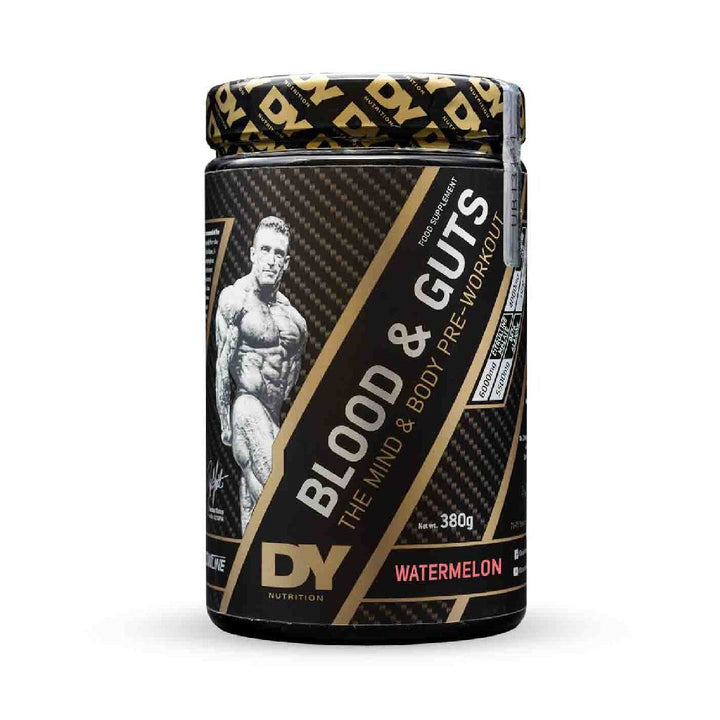 Suplimente antrenament | Blood & Guts, pudra, 380g, Dorian Yates, Supliment alimentar pre-workout cu cofeina 7