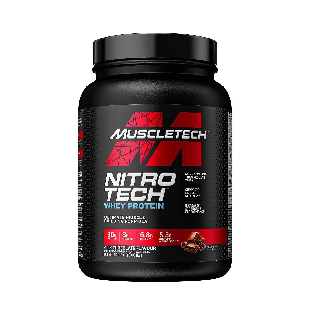 Gainer | Nitro Tech Whey Protein, pudra, 908g, Muscletech, Mix pentru crestere masa musculara 0