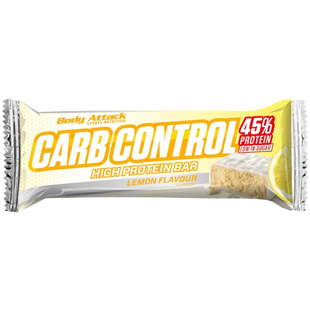 Black Friday - Reduceri Carb Control High Protein Bar, 100g, Body Attack, Baton proteic Lemon Promotie 1