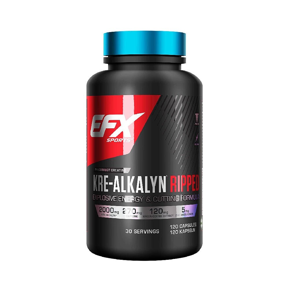 Creatina | Kre-Alkalyn Ripped, 120 capsule, EFX Sports, Supliment pentru crestere masa musculara 0