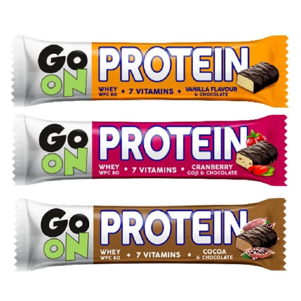 Black Friday - Reduceri Go On Protein, 50g, Sante, Baton proteic Vanilla & Chocolate Promotie 1