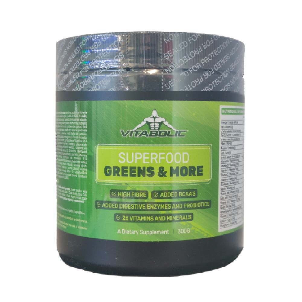 Digestie | Superfood Greens & More, pudra, 300g, Vitabolic, Supliment alimentar pentru sanatate 0