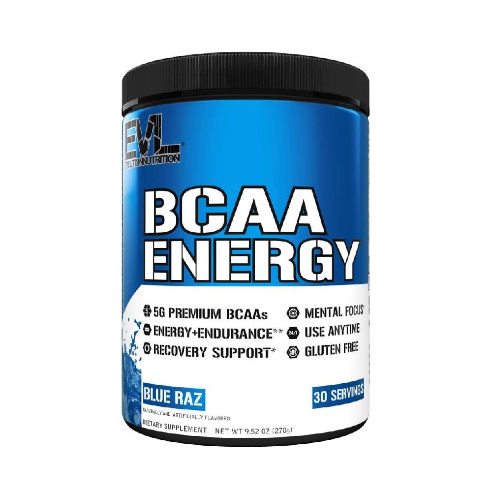 Black Friday - Reduceri BCAA Energy, pudra, 270g, EVL, Supliment alimentar pentru performanta Blue Razz Promotie 1