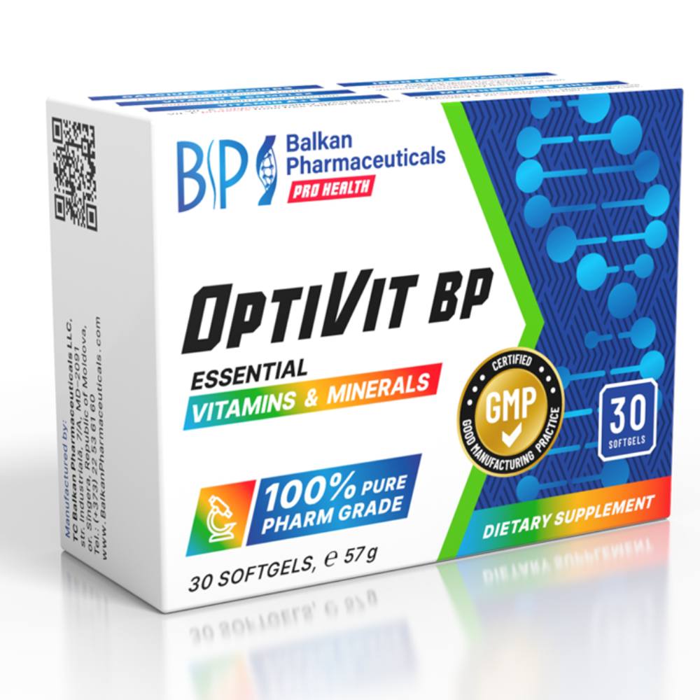 Black Friday - Reduceri Optivit BP, 30 capsule, Balkan Pharmaceuticals, Complex de vitamine si minerale pentru sanatate Promotie 1