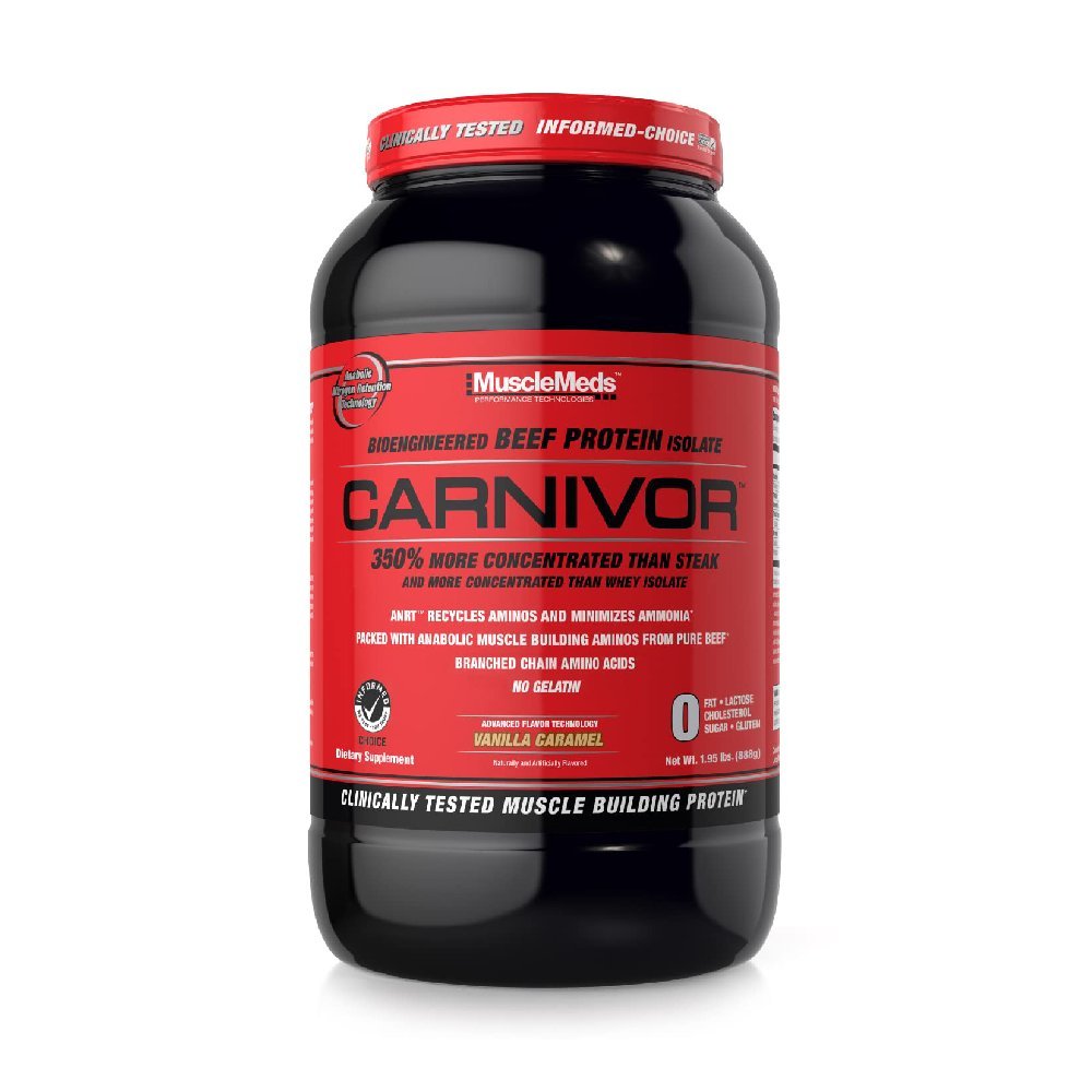 Black Friday - Reduceri Carnivor Shred, pudra, 868g, Musclemeds, Hidrolizat proteic din carne de vita Vanilla Caramel Promotie 1