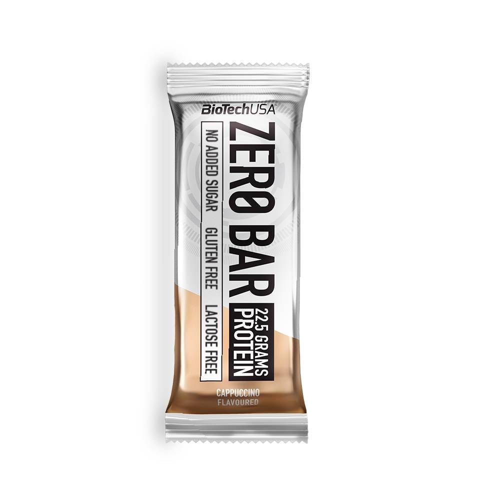 Black Friday - Reduceri Baton proteic Zero Bar, 50g, BiotechUSA, Indulcit cu stevia si sucraloza Capuccino Promotie 2