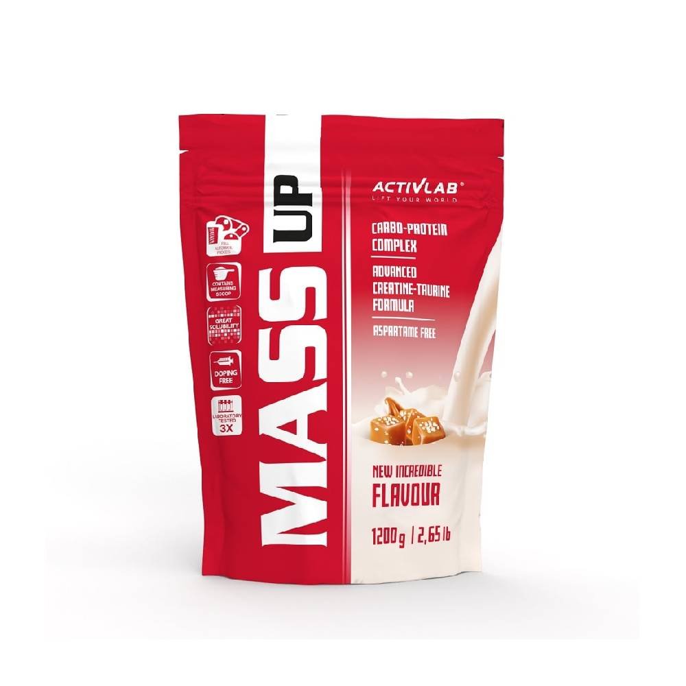 Black Friday - Reduceri Mass Up 1.2kg, pudra, Activlab, Mix pentru crestere masa musculara Salted Caramel Promotie 2