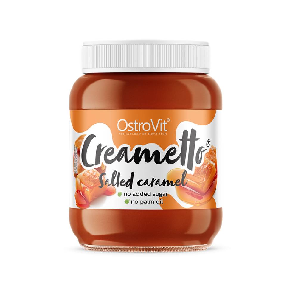 Black Friday - Reduceri Creametto Salted Caramel, 350g, OstroVit, Crema tartinabila fara zahar Promotie 1