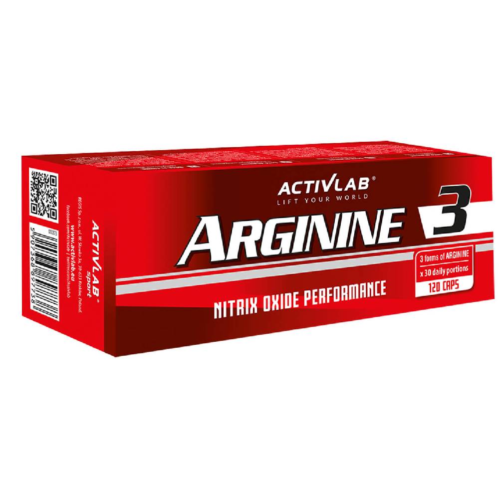 Black Friday - Reduceri Arginine 3, 120 capsule, Activlab, Oxid nitric Promotie 1