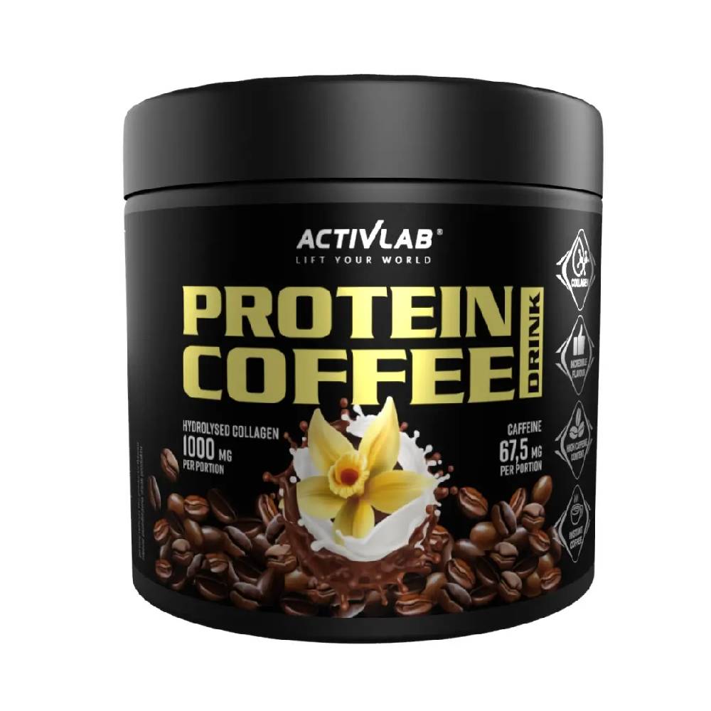 Black Friday - Reduceri Protein Coffee Drink, pudra, 150g, Activlab, Bautura proteica pe baza de cafea instant Vanilla Promotie 1