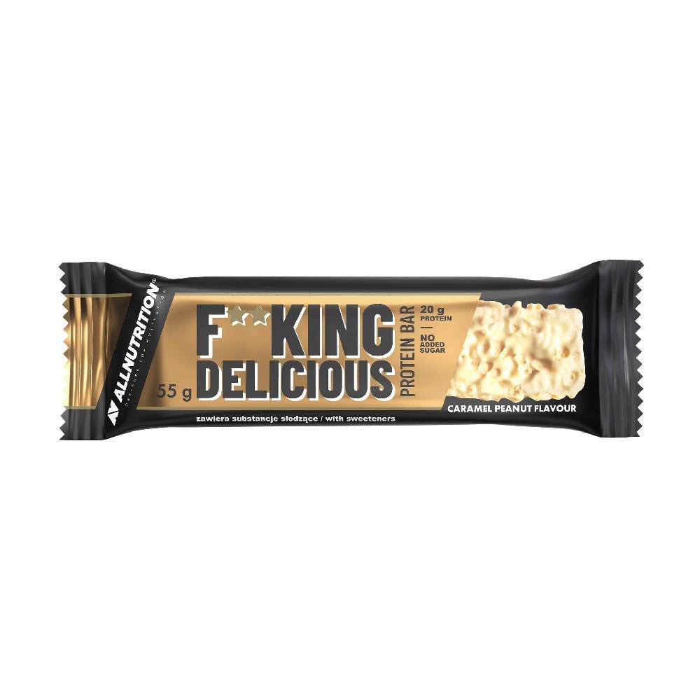 Black Friday - Reduceri Baton proteic F*cking Delicious, 55g, Allnutrition, Fara zahar adaugat Caramel Peanut Promotie 2