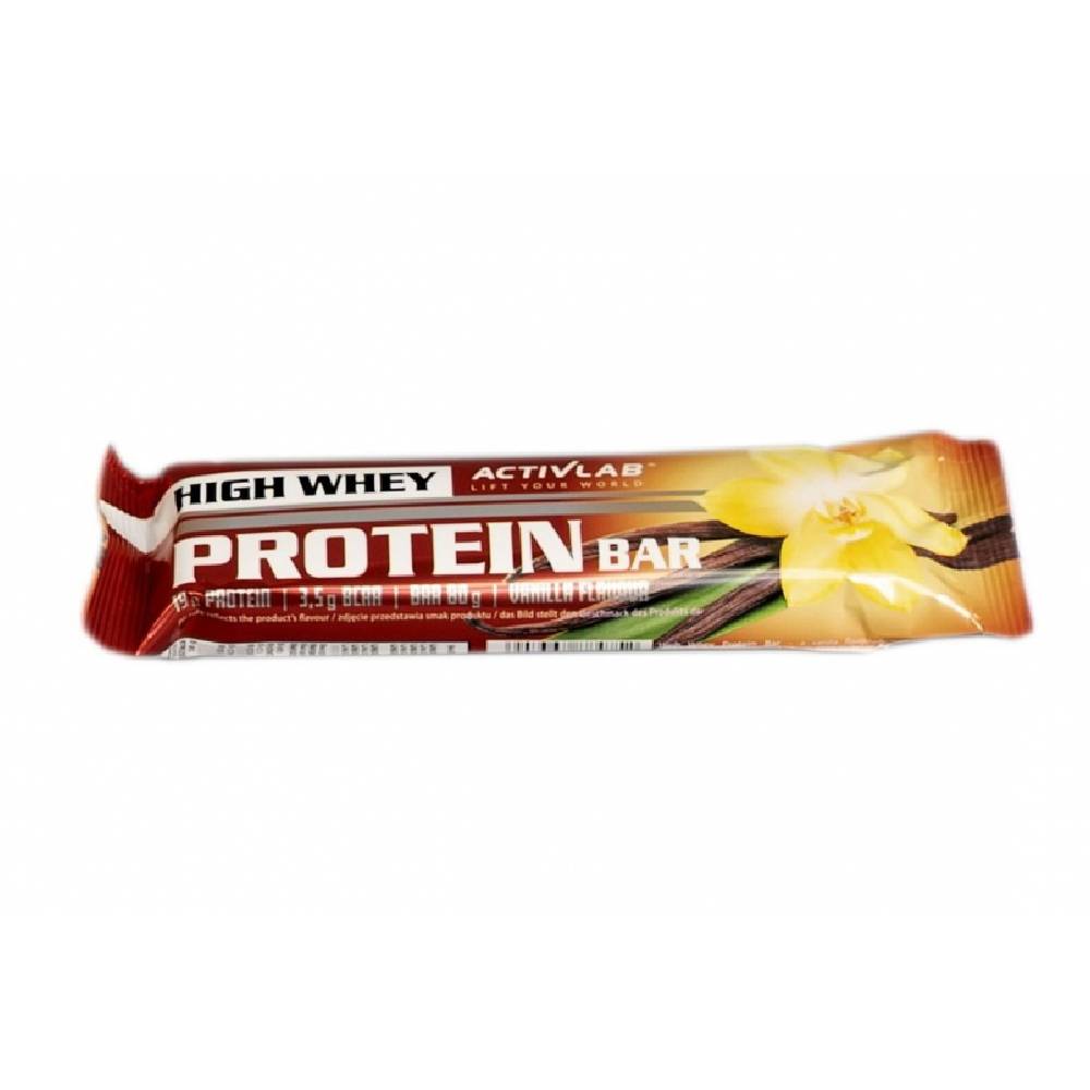 Black Friday - Reduceri High Whey Protein Bar, 80g, Activlab, Baton proteic Vanilla Promotie 1