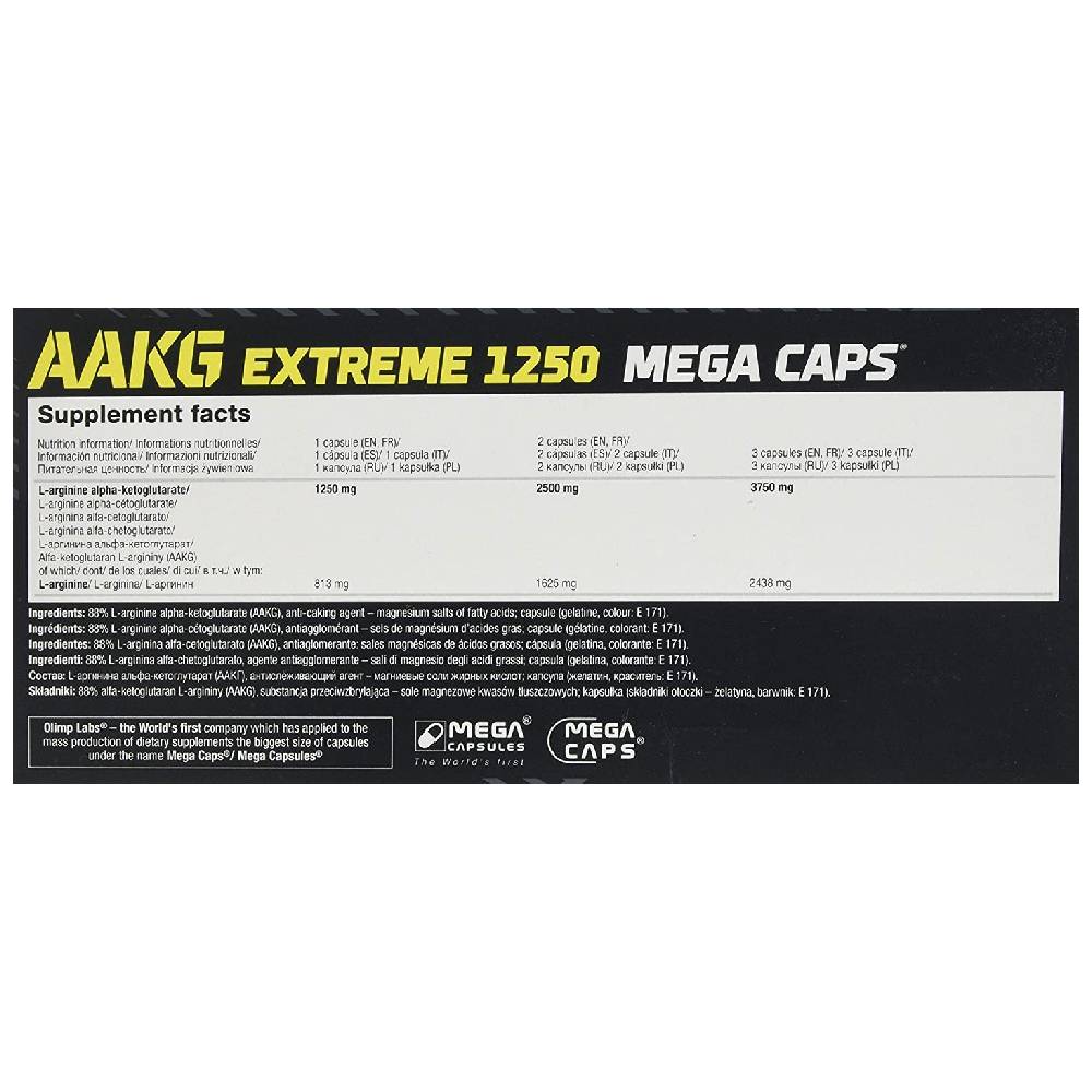 Black Friday - Reduceri AAKG Arginina 1250 mega caps, 120 capsule, Olimp Sport Nutrition, Supliment pentru pompare Promotie 2