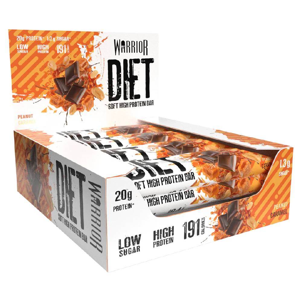 Black Friday - Reduceri Diet Protein Bar, 55g, Warrior, Baton proteic dietetic Peanut Caramel Promotie 1