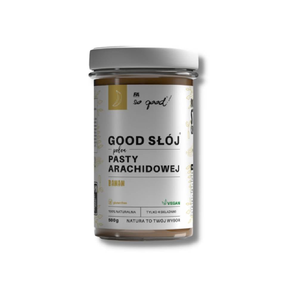 Black Friday - Reduceri Unt de arahide Good Jar Full of Peanut Paste 500g, Fitness Authority, Fara zahar adaugat Banana Promotie 2