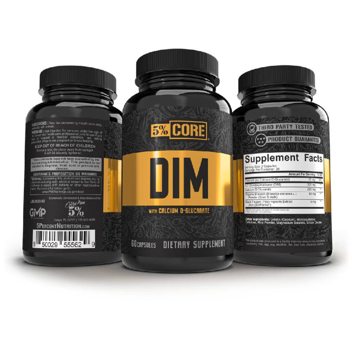 5% Nutrition - Rich Piana | DIM cu Calciu D-Glucarat 60 capsule, 5% Rich Piana, Supliment alimentar pe baza de Diindolilmetan si D glucarat de calciu 1