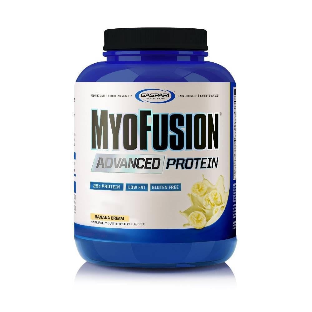 Black Friday - Reduceri MyoFusion 1,8kg, pudra, Gaspari Nutrition, Amestec de proteine, Crestere masa musculara Banana Promotie 2