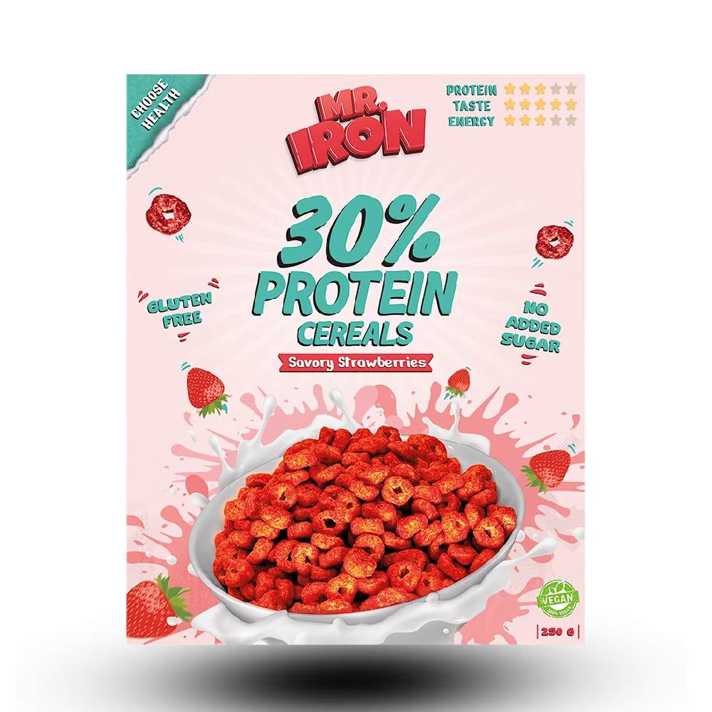 Alimente proteice | 30% Protein Cereals, 240g, Mr. Iron, Cereale proteice pentru mic dejun 0