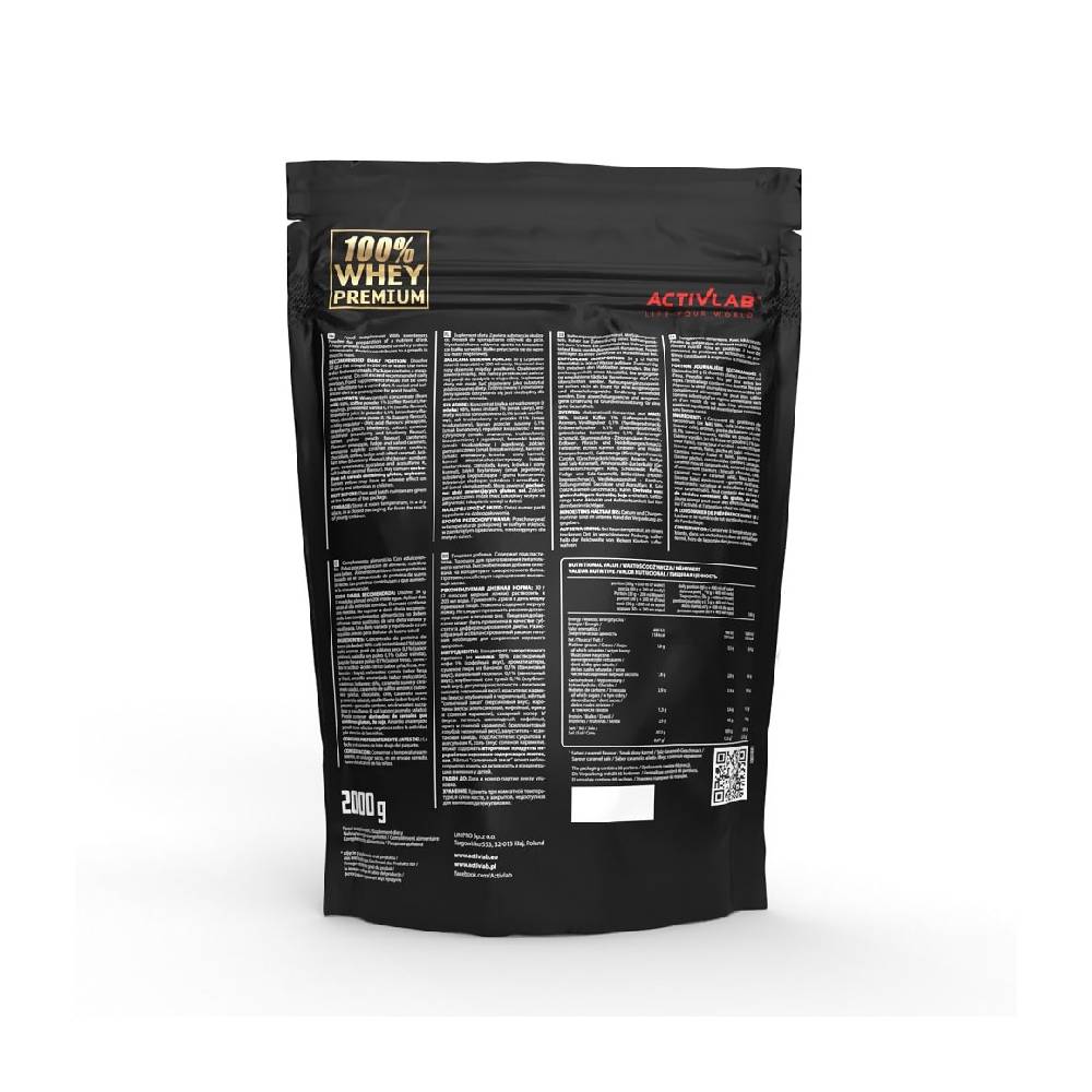 Proteine | 100% Whey Premium 2kg, pudra proteica, Activlab, Concentrat proteic din zer 1