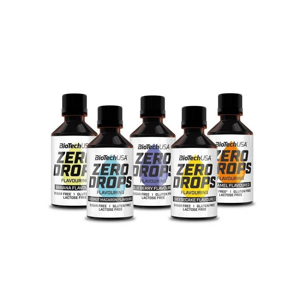 Black Friday - Reduceri Zero Drops, 50 ml, Biotech USA, Picaturi aromate, Fara lactoza, gluten, zahar si coloranti Banana Promotie 2