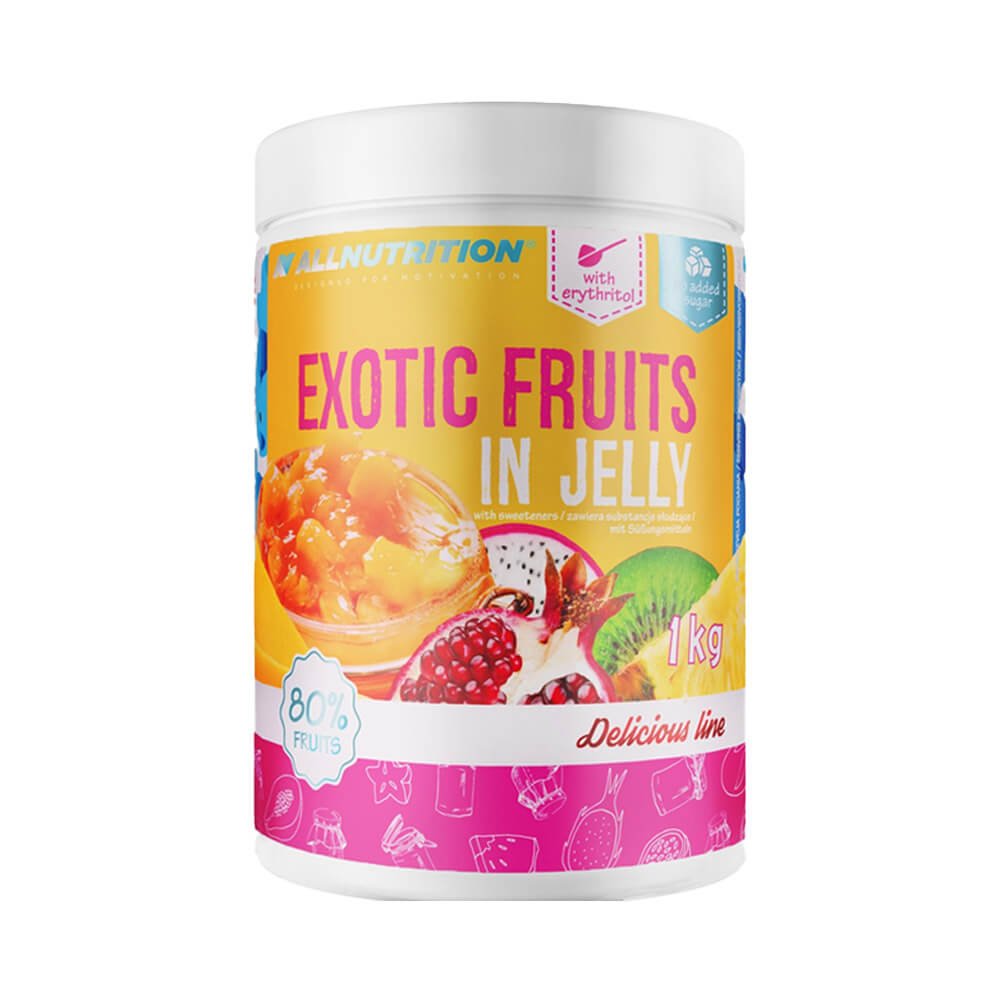 Black Friday - Reduceri Gem fara zahar Exotic Fruits in Jelly, 1kg, Allnutrition, Continut ridicat de fructe Promotie 1