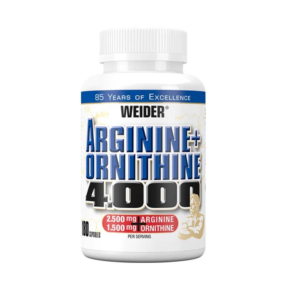 Black Friday - Reduceri Arginina + Ornitina 4000, 180 capsule, Weider, Oxid nitric Promotie 1