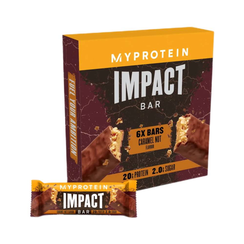 Black Friday - Reduceri Impact Baton proteic, 64g, My Protein, Continut scazut de zaharuri Caramel Nuts Promotie 1