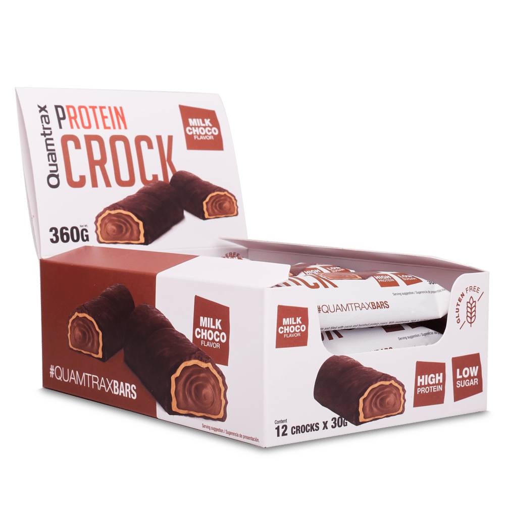 Black Friday - Reduceri Protein Crock 30g, Quamtrax, Baton proteic White Choco Promotie 1