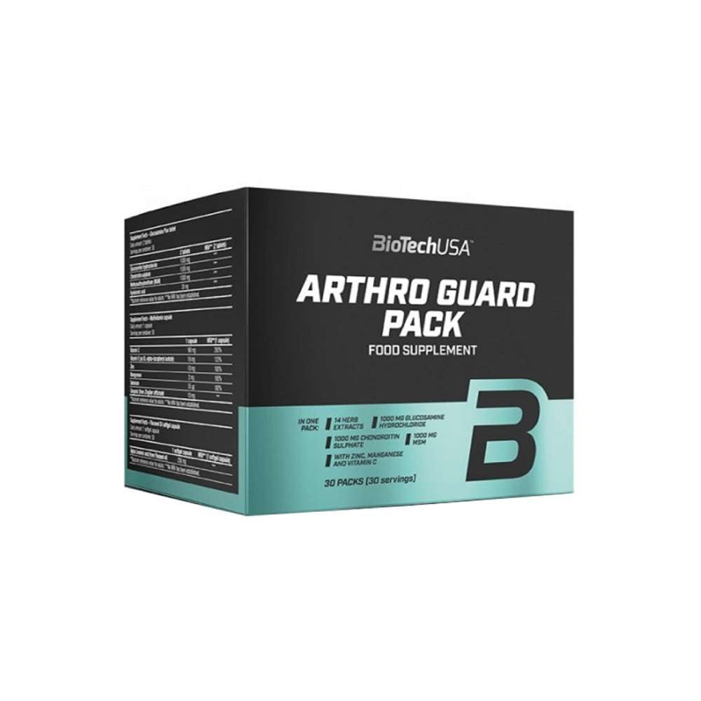 Suplimente pentru oase si articulatii | Arthro Guard 30 pachete, Biotech USA, Supliment alimentar pentru oase si articulatii pe baza de MSM, glucozamina si condroitina 0