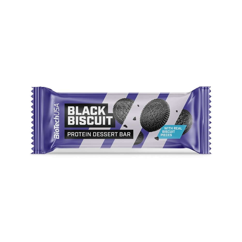 Black Friday - Reduceri Baton proteic Desert, 50g, BiotechUSA, Continut scazut de zahar Black Biscuit Promotie 1