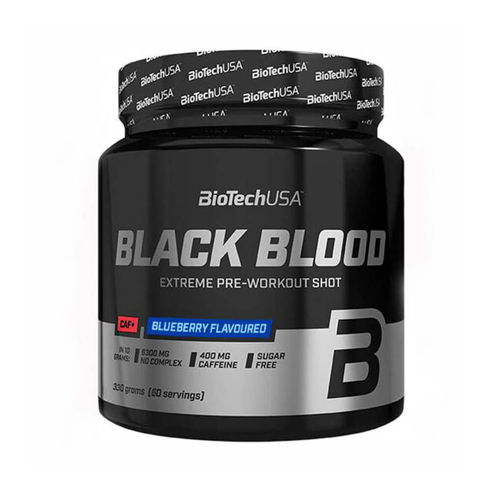 Black Friday - Reduceri Black Blood CAF+, pudra, 300g, Biotech USA, Supliment alimentar pre - workout cu cofeina Blue grape Promotie 1