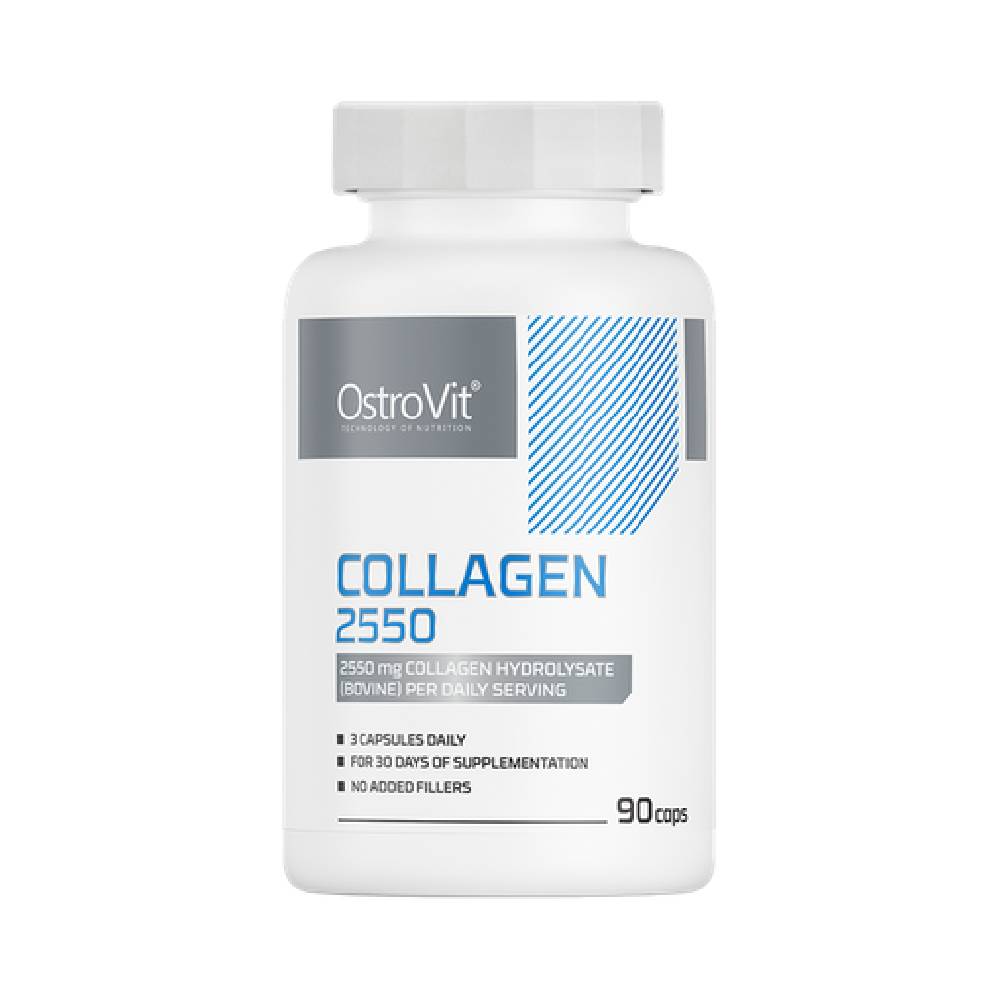 Colagen | Colagen 2550mg, 90 capsule, Ostrovit, Supliment alimentar pentru piele, oase, articulatii 0