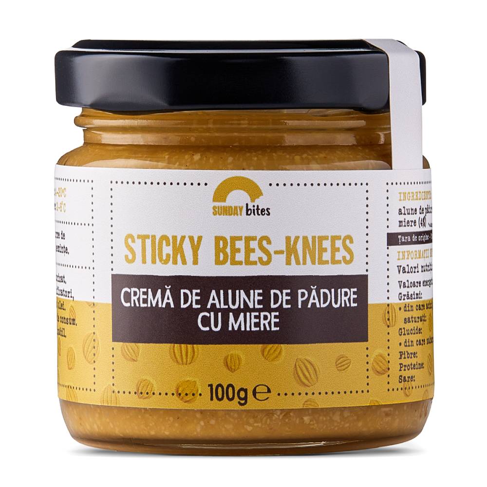 Black Friday - Reduceri Sticky Bees - Knees, Sunday Bites, Crema de alune de padure si miere 100g Promotie 1