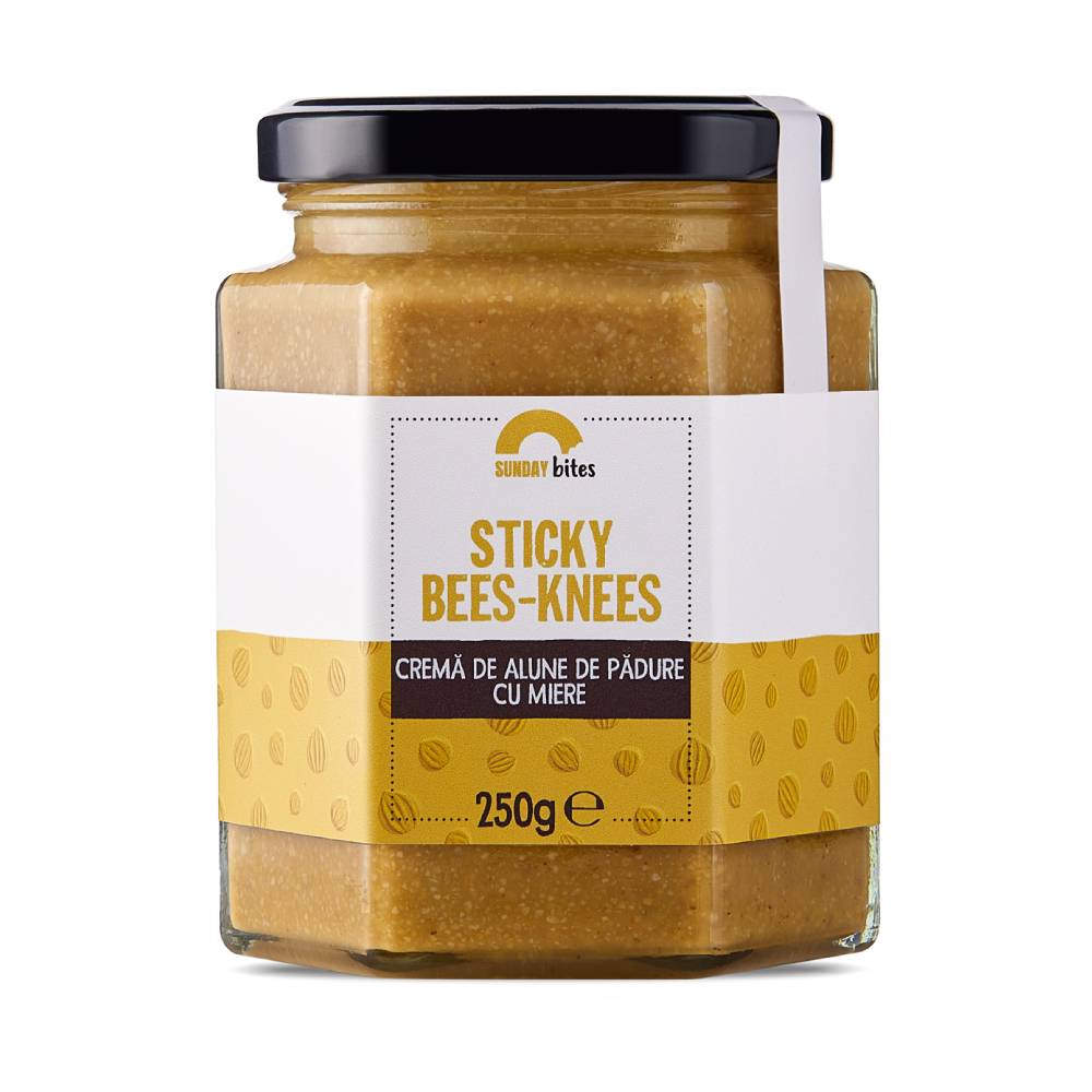 Black Friday - Reduceri Sticky Bees - Knees, Sunday Bites, Crema de alune de padure si miere 250g Promotie 2