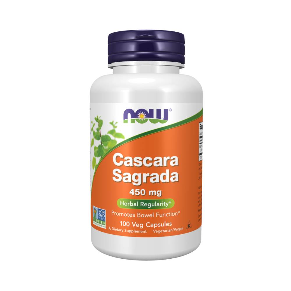 Black Friday - Reduceri Extract de Cascara Sagrada 450mg, 100 capsule, Now Foods, Supliment alimentar sanatate digestiva Promotie 1