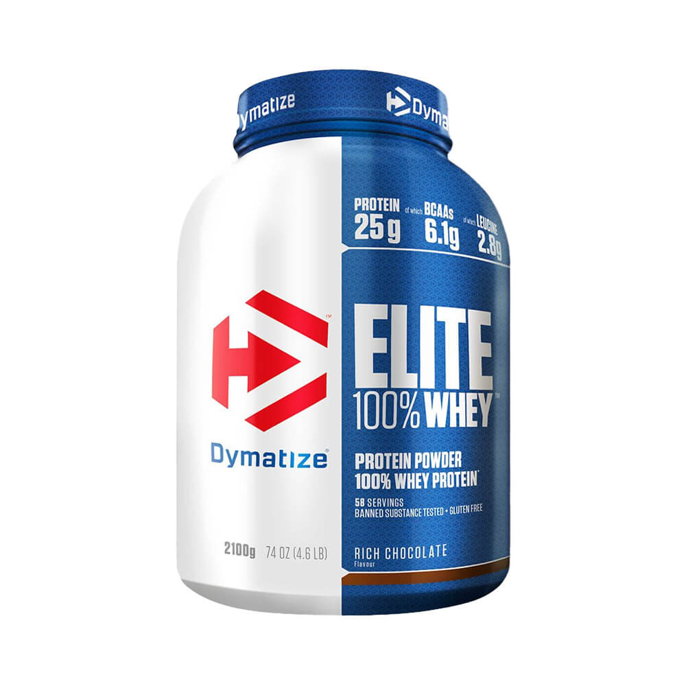 Black Friday - Reduceri Elite Whey Protein 2,1kg, pudra, Dymatize, Concentrat proteic din zer Rich Chocolate Promotie 1